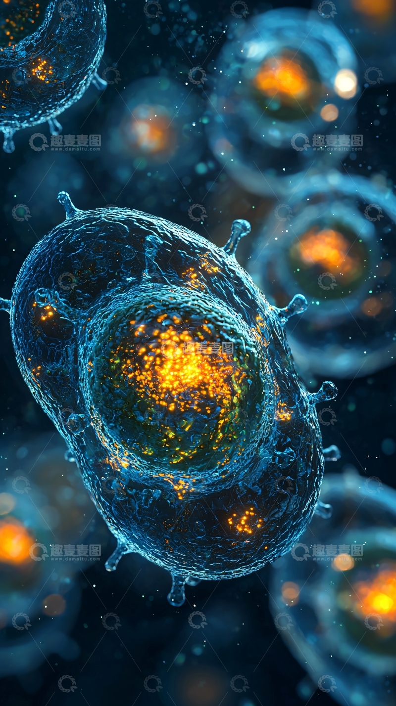 高清大图下载【趣麦麦图】微观世界病毒细胞高清图