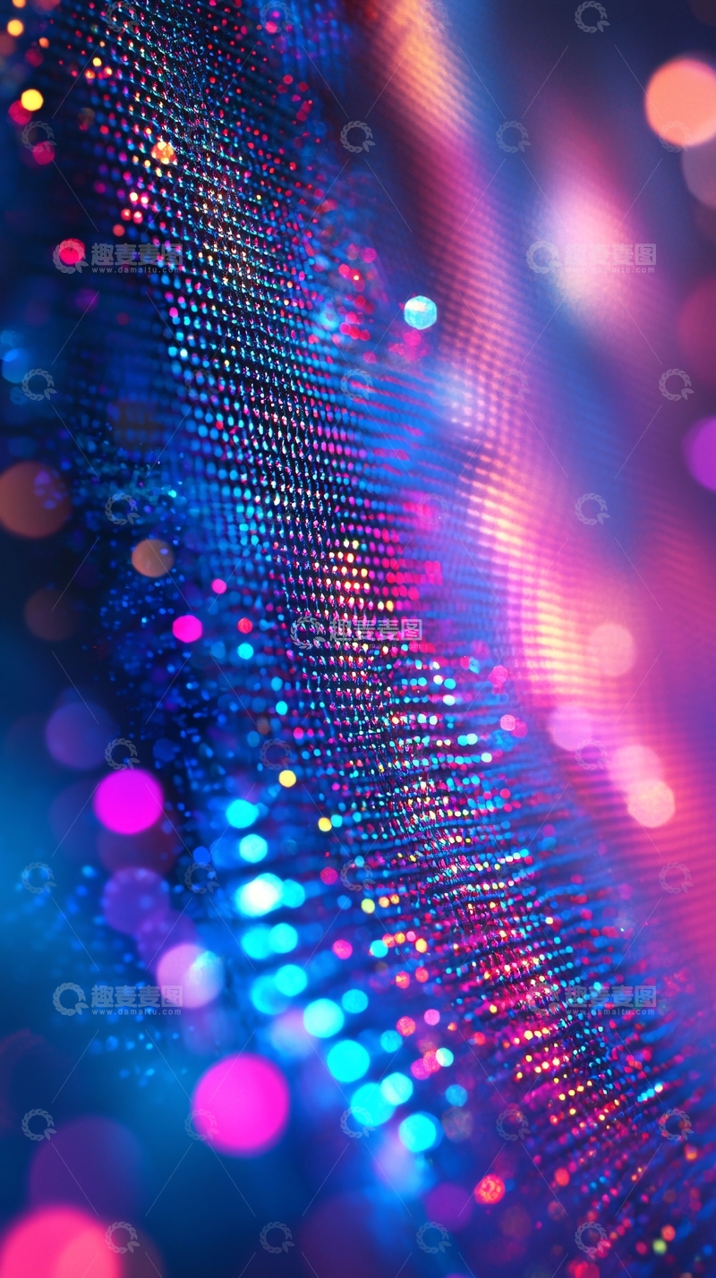 高清大图下载【趣麦麦图】-绚丽的数字光点阵列