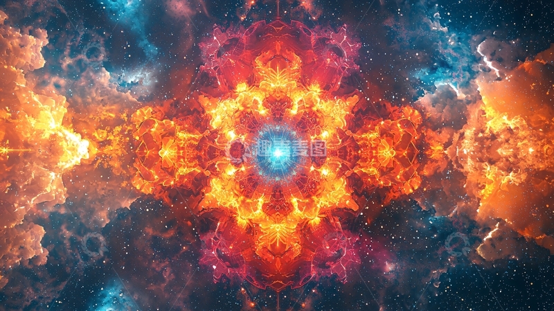 高清大图下载【趣麦麦图】宇宙星云火焰绽放