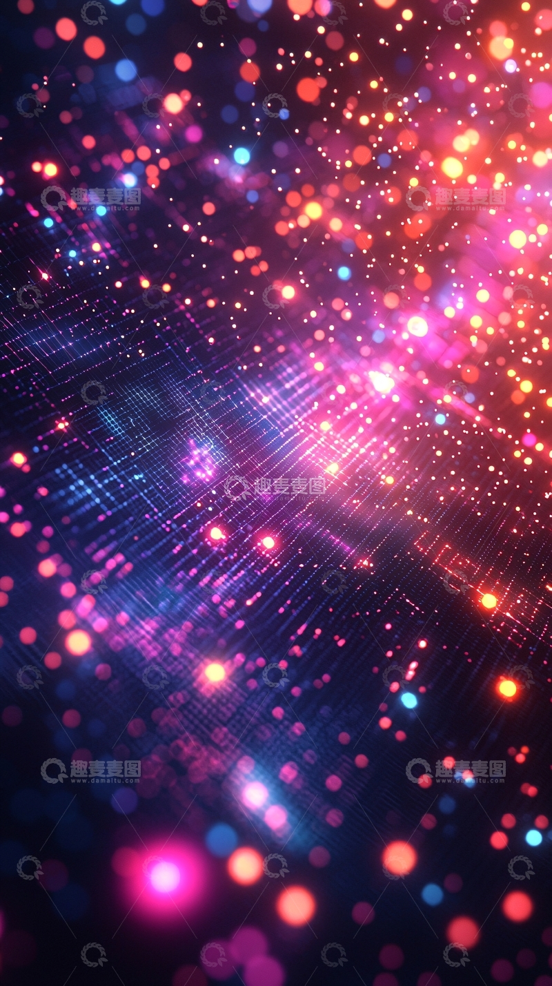 高清大图下载【趣麦麦图】光点交错的科技感背景