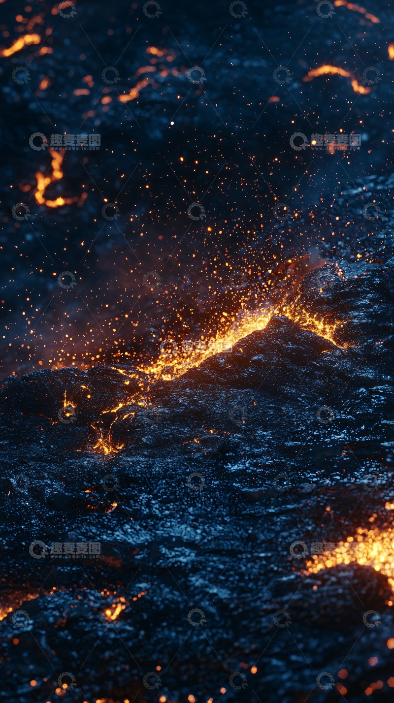 高清大图下载【趣麦麦图】熔岩喷发高清图片