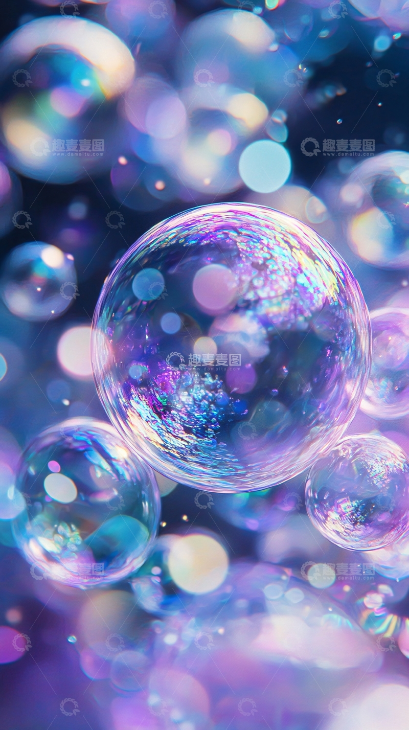 高清大图下载【趣麦麦图】梦幻泡泡背景图