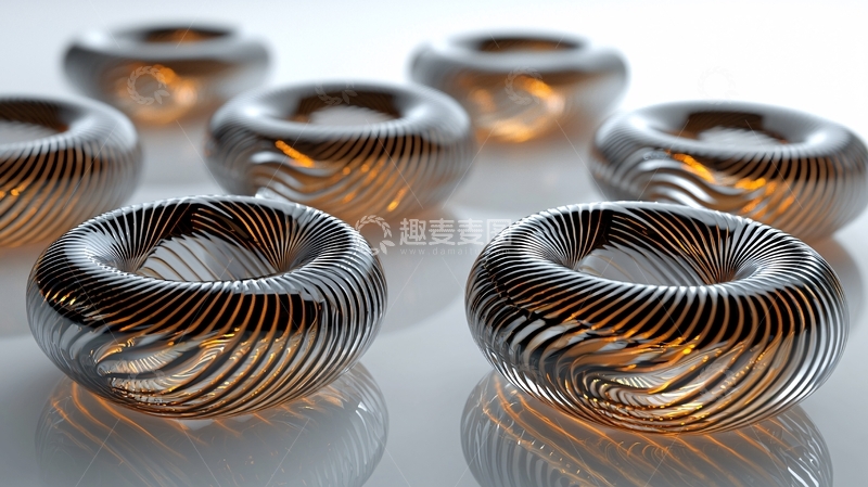 高清大图下载【趣麦麦图】金属质感环形排列