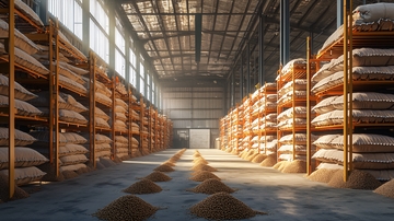 大型仓库粮食储备