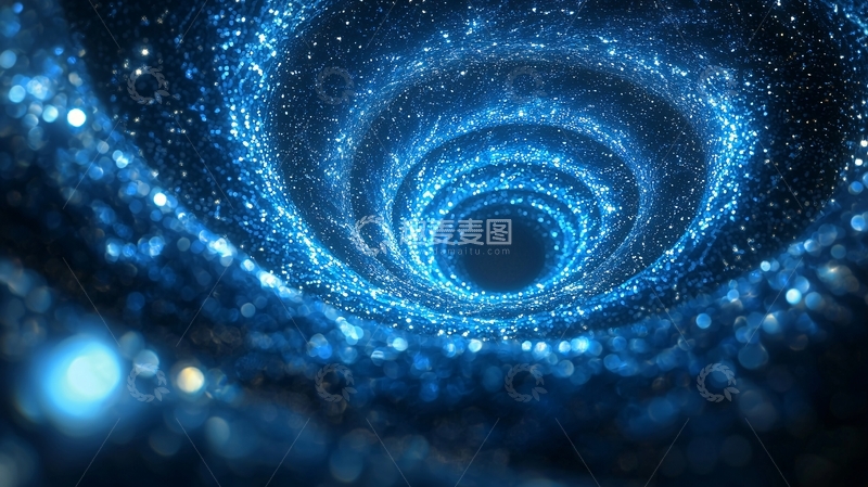 高清大图下载【趣麦麦图】蓝色漩涡星空隧道