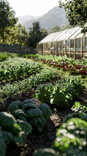 阳光下的花园蔬菜种植