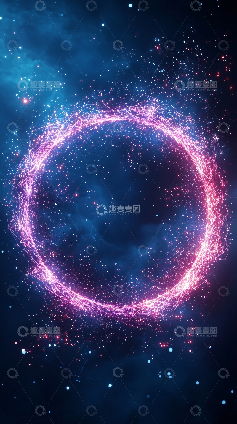 高清大图下载【趣麦麦图】宇宙星空圆形光环