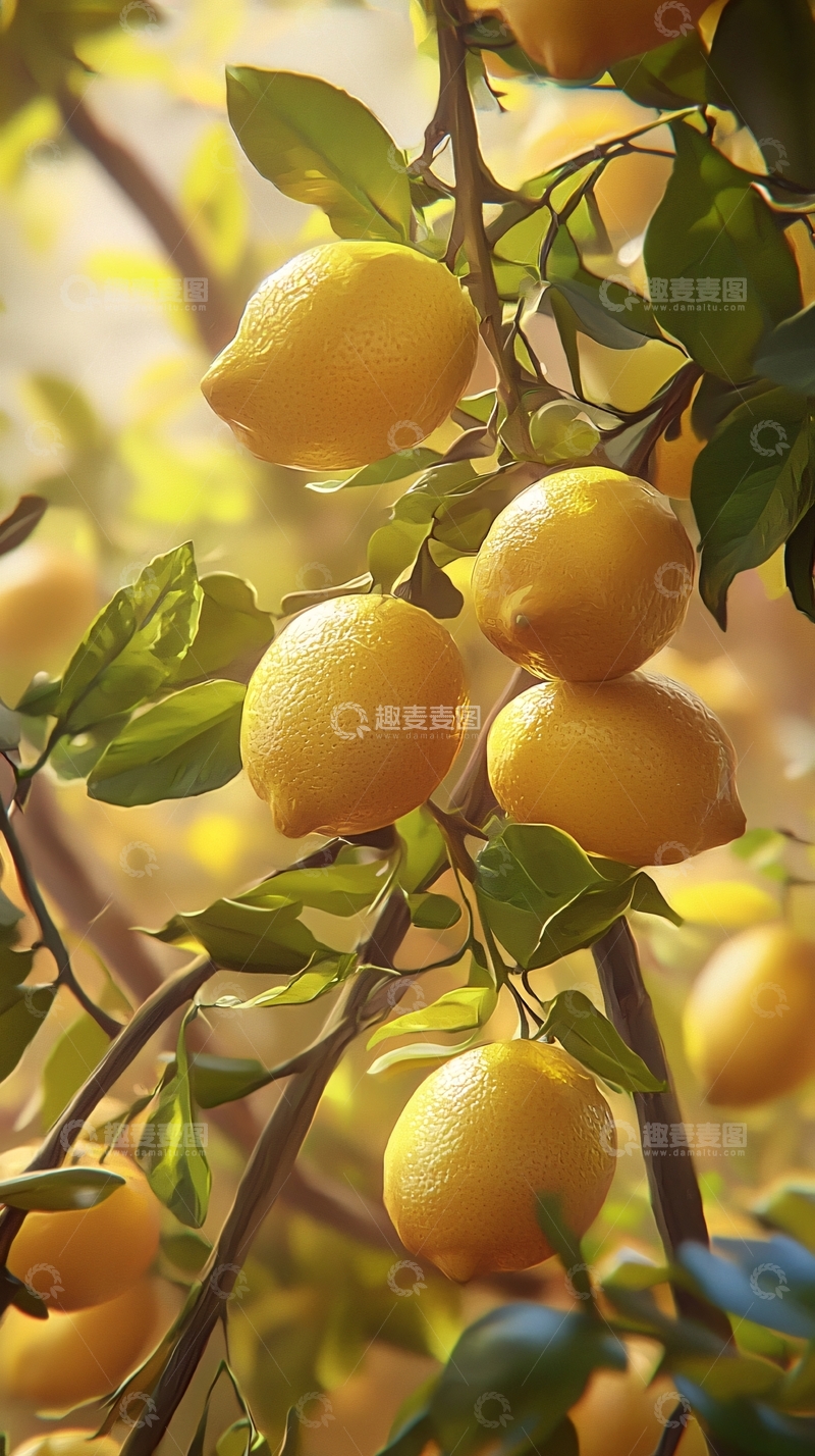 高清大图下载【趣麦麦图】柠檬树上的柠檬