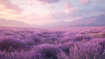 梦幻紫色薰衣草田