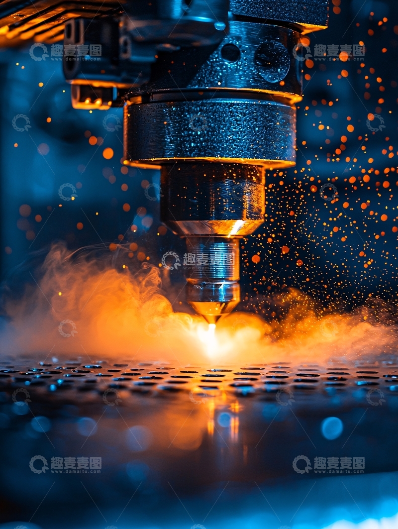 高清大图下载【趣麦麦图】数控机床工作瞬间