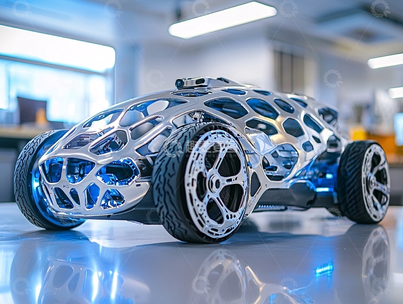 高清大图下载【趣麦麦图】未来概念镂空汽车