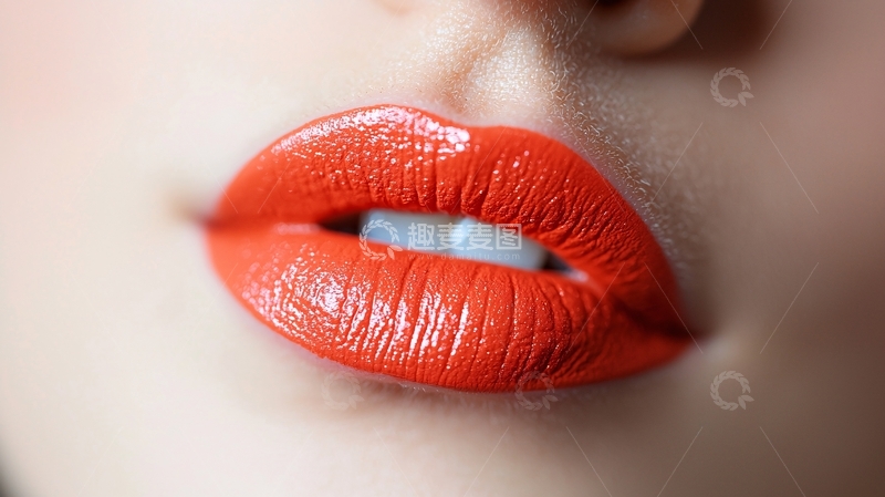 高清大图下载【趣麦麦图】性感红唇特写