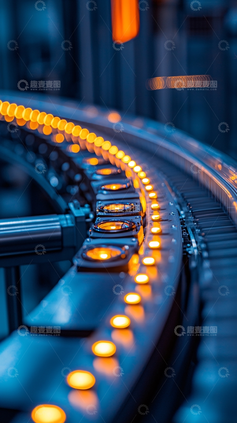 高清大图下载【趣麦麦图】工业生产线上的瓶子