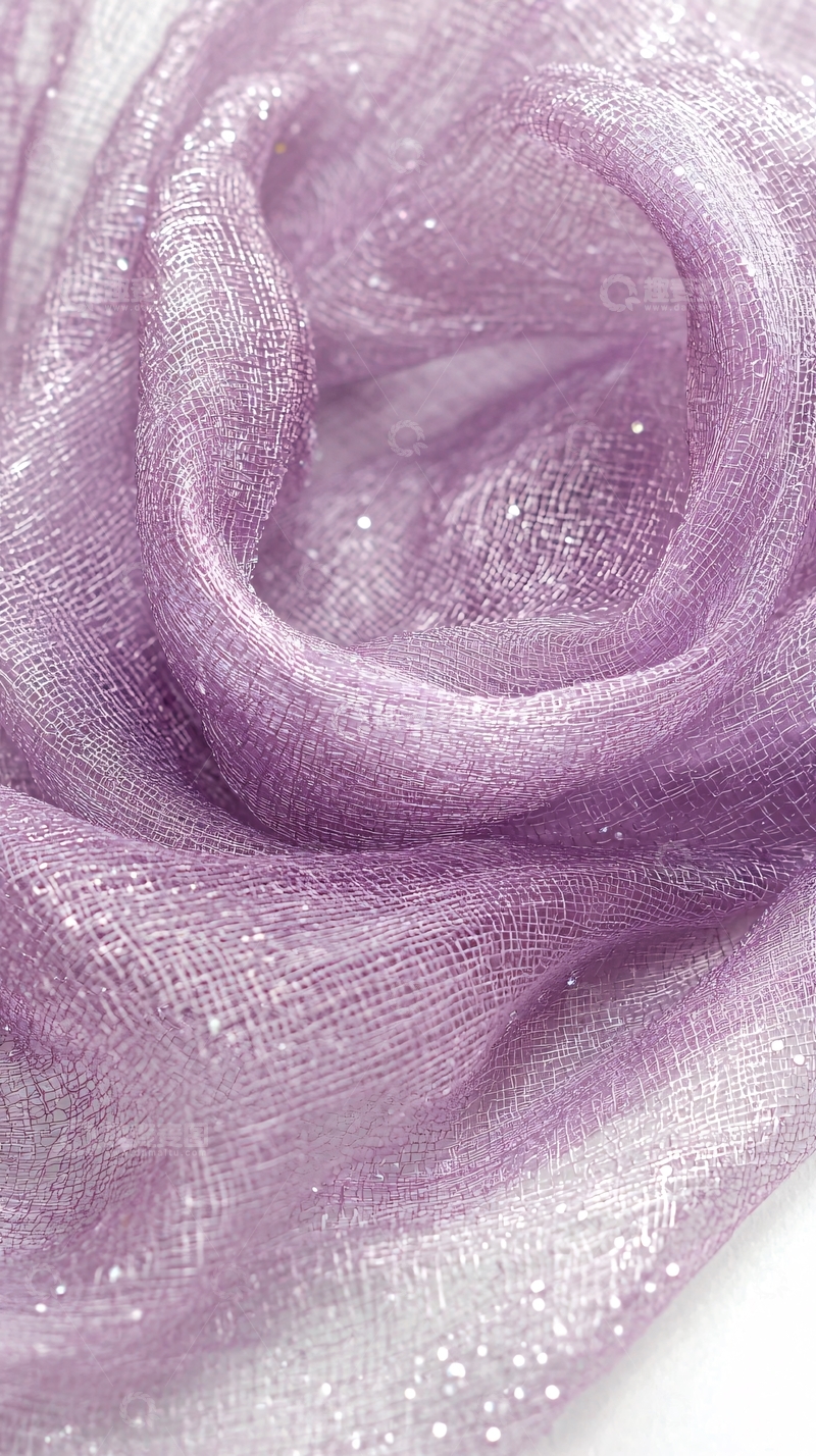 高清大图下载【趣麦麦图】轻柔闪亮紫色丝巾