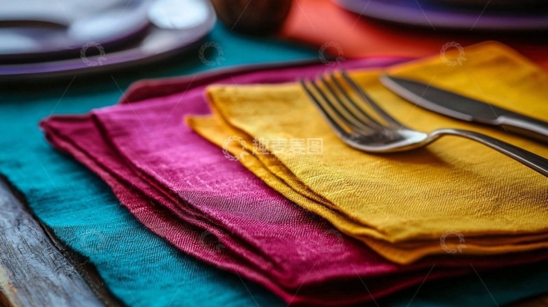 高清大图下载【趣麦麦图】彩色餐巾