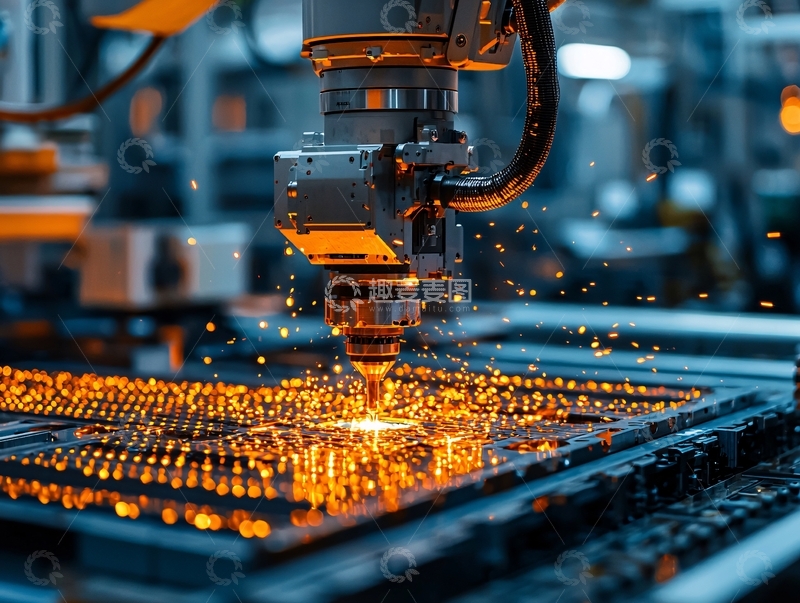 高清大图下载【趣麦麦图】金属切割火花四溅