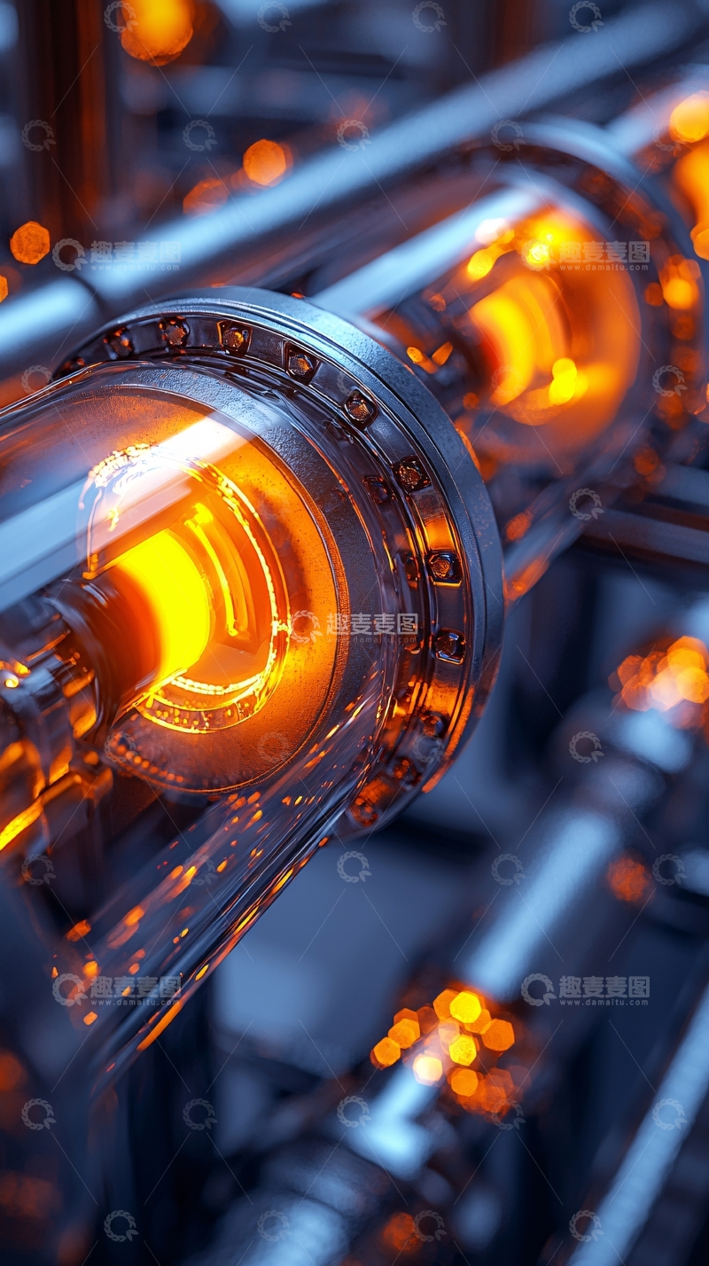 高清大图下载【趣麦麦图】科技感管道发光细节图