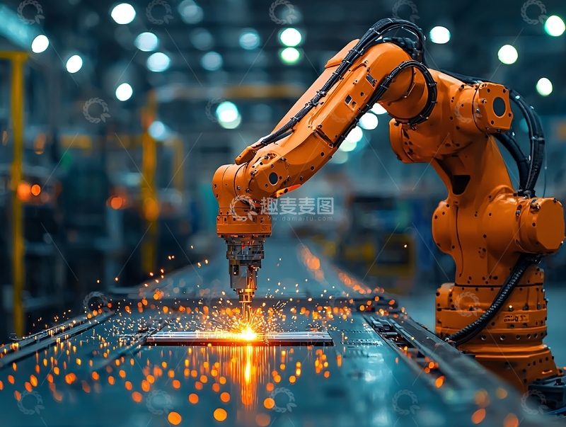 高清大图下载【趣麦麦图】工业机器人焊接4