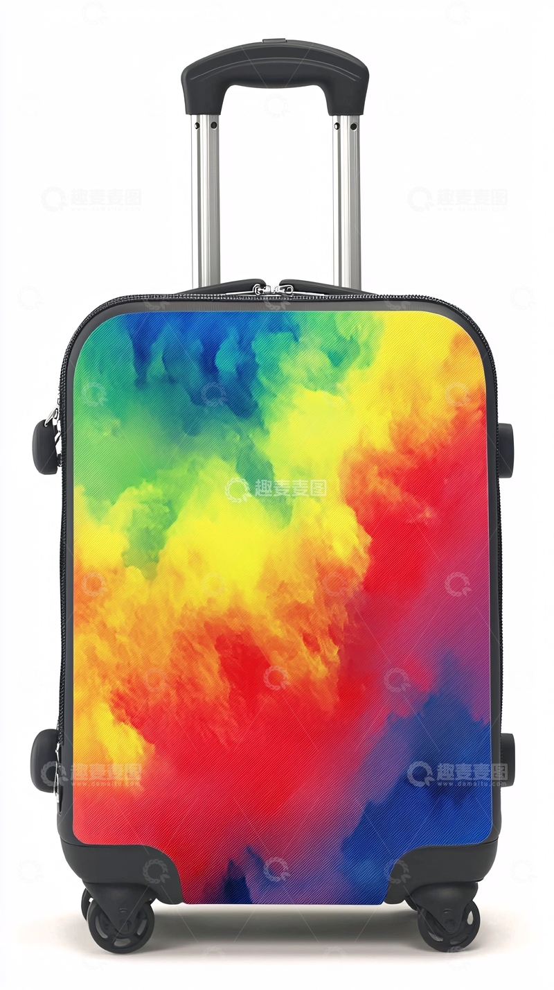 高清大图下载【趣麦麦图】彩虹行李箱