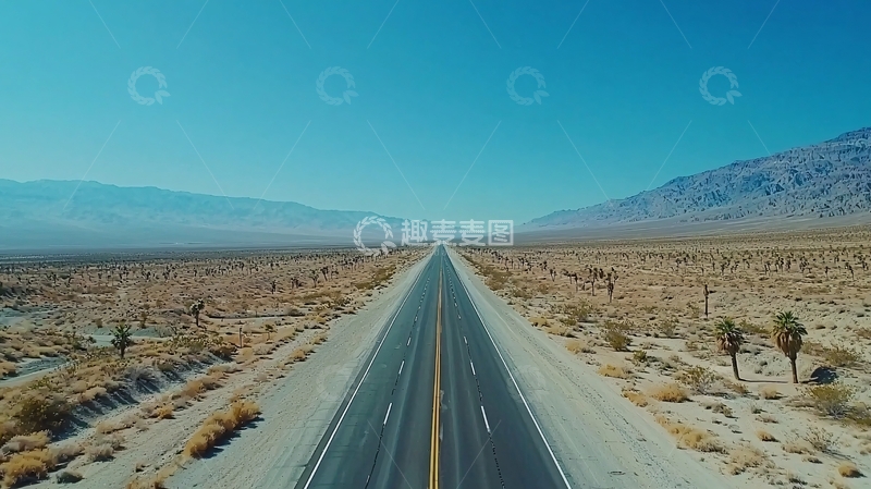 高清大图下载【趣麦麦图】沙漠公路