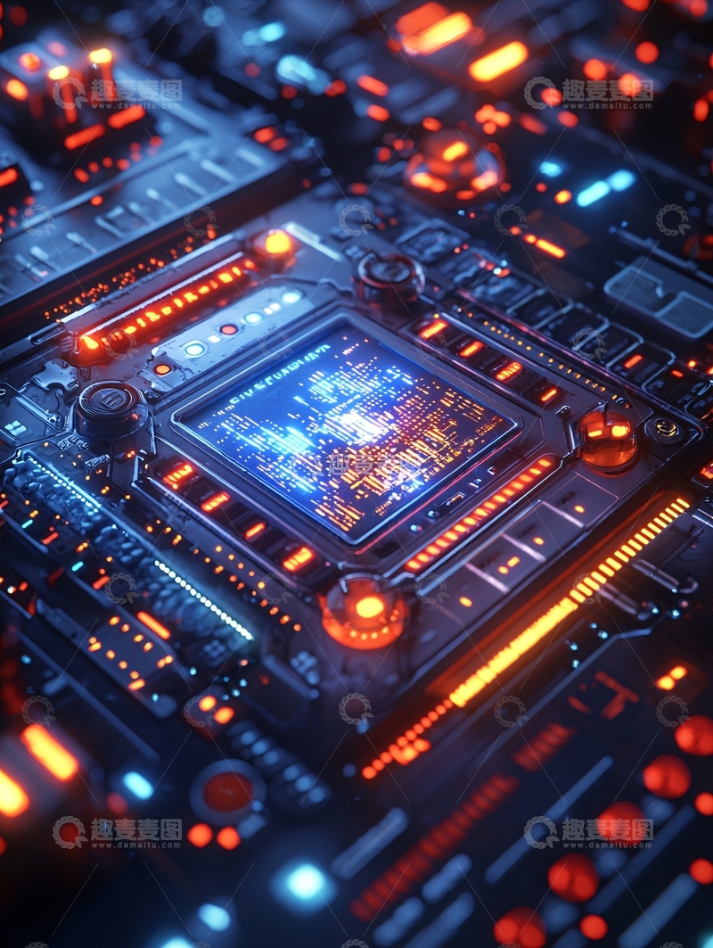 高清大图下载【趣麦麦图】科技感电子电路板