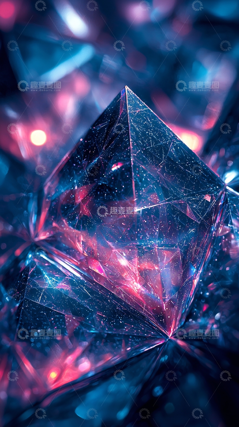 高清大图下载【趣麦麦图】炫彩晶体几何结构