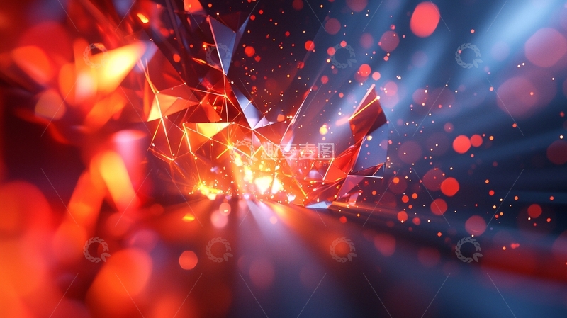 高清大图下载【趣麦麦图】红色能量爆发