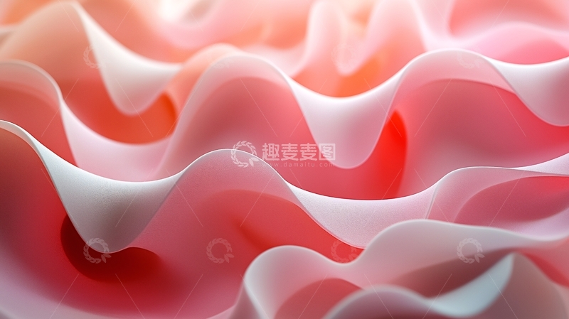 高清大图下载【趣麦麦图】粉色波浪渐变抽象背景