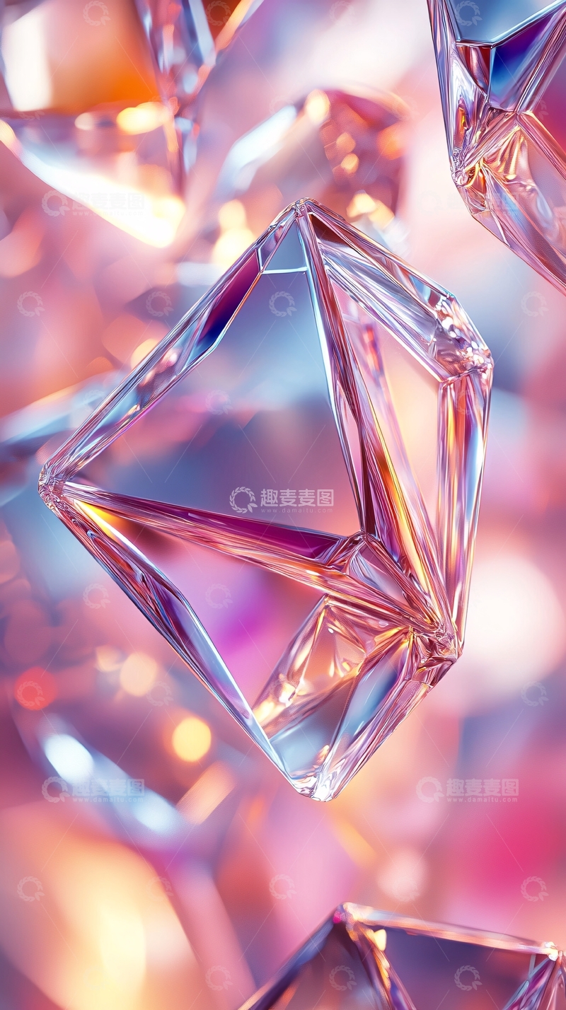 高清大图下载【趣麦麦图】粉色水晶