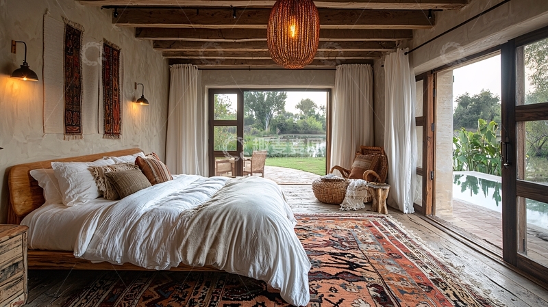 高清大图下载【趣麦麦图】田园风格卧室