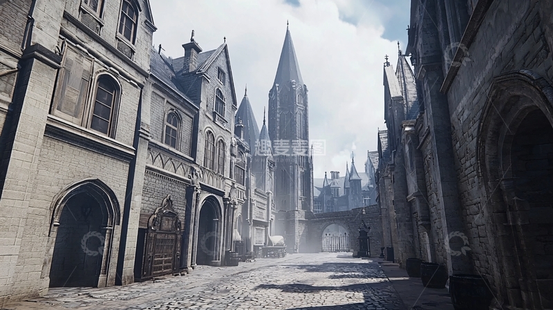 高清大图下载【趣麦麦图】欧洲古城街道