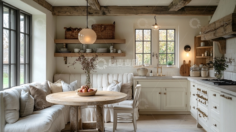 高清大图下载【趣麦麦图】温馨乡村风厨房一角