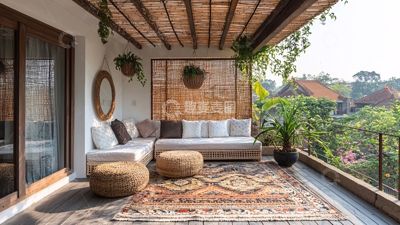 高清大图下载【趣麦麦图】温馨的露台休闲区