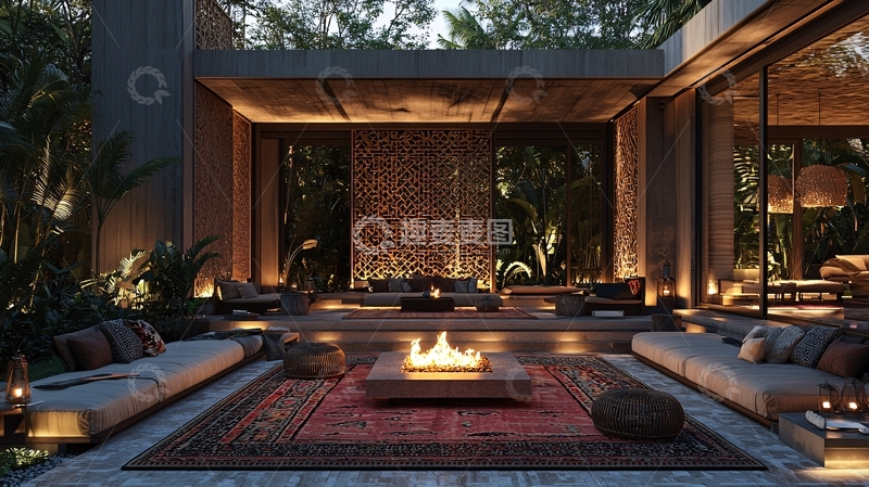 高清大图下载【趣麦麦图】现代风格庭院设计