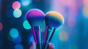 彩虹渐变化妆刷