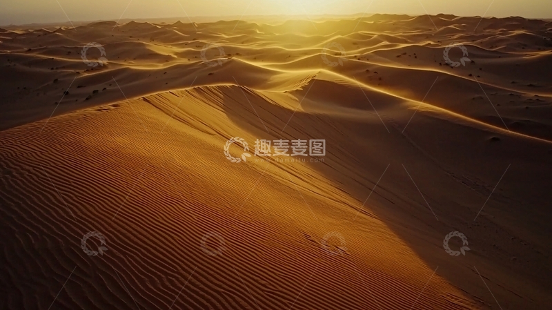 高清大图下载【趣麦麦图】沙漠日落景色