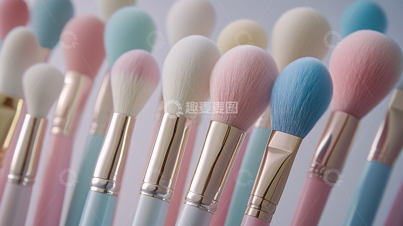 高清大图下载【趣麦麦图】-粉色系化妆刷