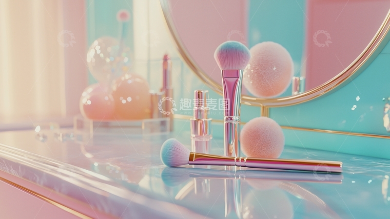 高清大图下载【趣麦麦图】梦幻甜美化妆台