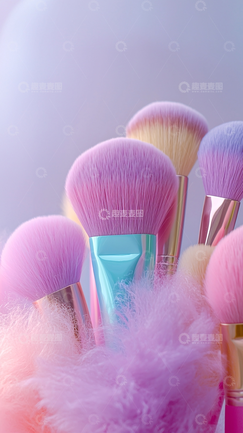 高清大图下载【趣麦麦图】梦幻粉色化妆刷