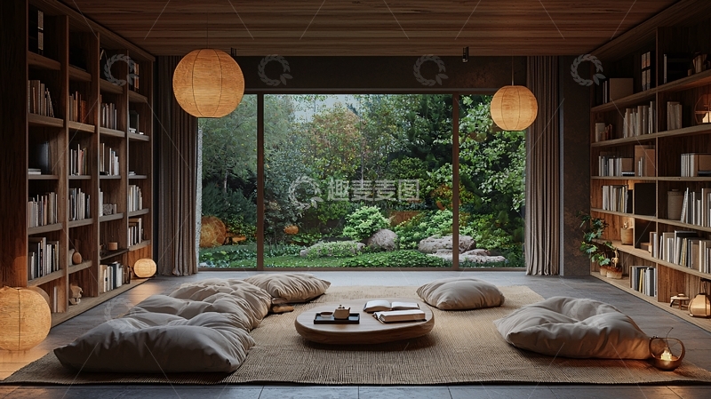 高清大图下载【趣麦麦图】静谧舒适的阅读空间