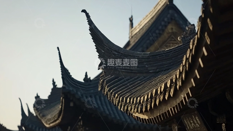 高清大图下载【趣麦麦图】古建筑屋檐细节