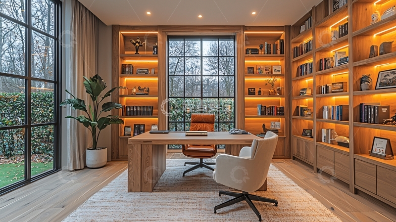 高清大图下载【趣麦麦图】豪华书房