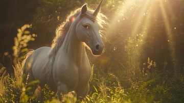 森林中闪耀的独角兽