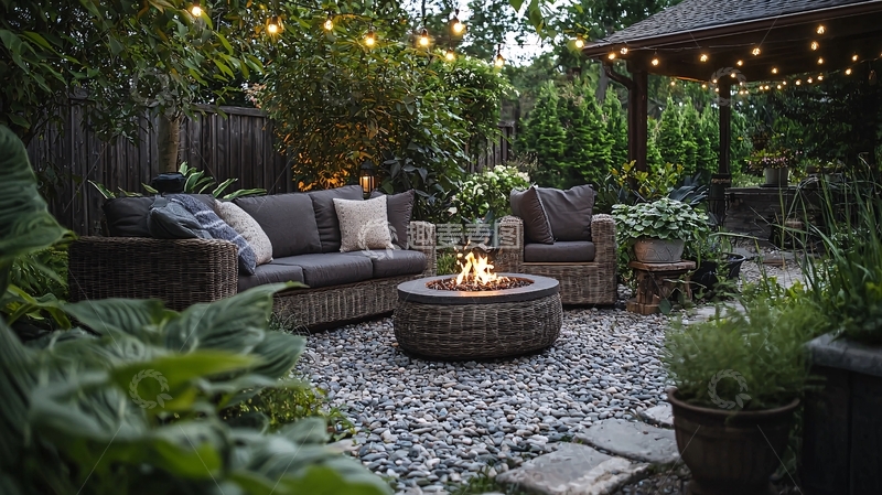 高清大图下载【趣麦麦图】舒适的后院休息区