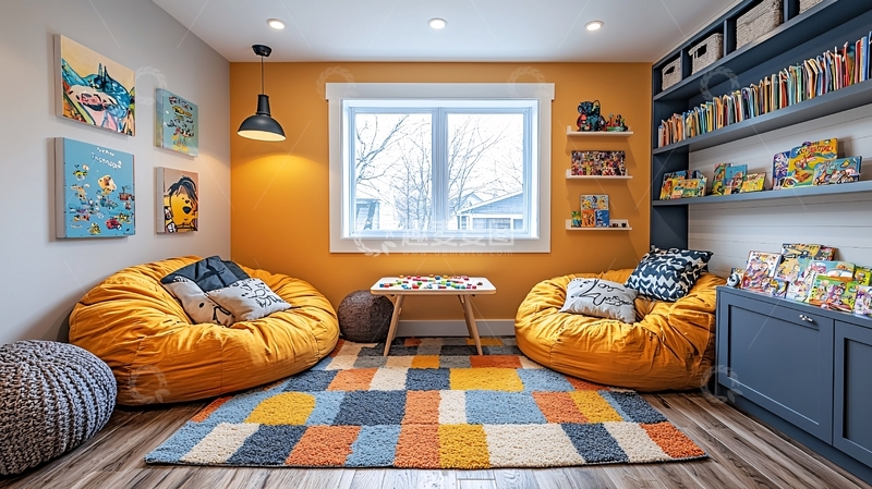 高清大图下载【趣麦麦图】温馨明亮的儿童阅读角