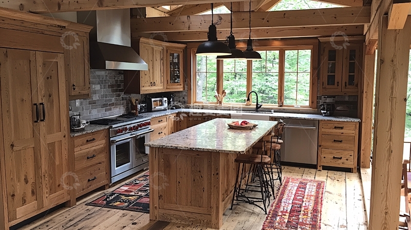 高清大图下载【趣麦麦图】原木厨房