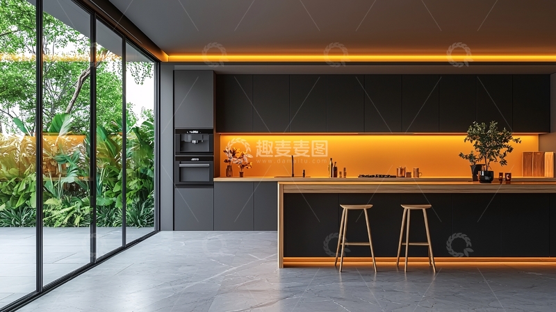 高清大图下载【趣麦麦图】现代简约厨房