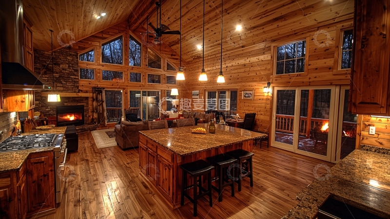 高清大图下载【趣麦麦图】原木小屋