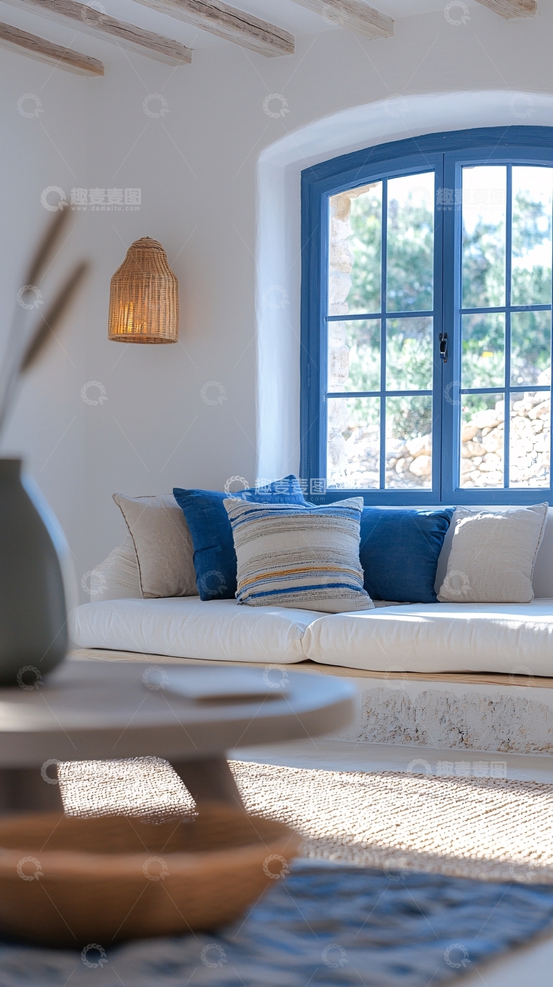 高清大图下载【趣麦麦图】-地中海风格客厅
