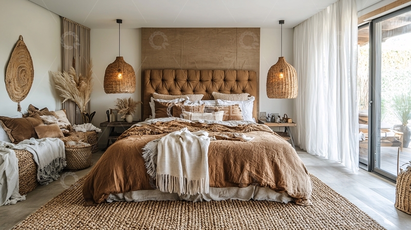 高清大图下载【趣麦麦图】大地色系卧室